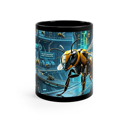 Futuristic Robot Bees Coffee Cup (11oz)