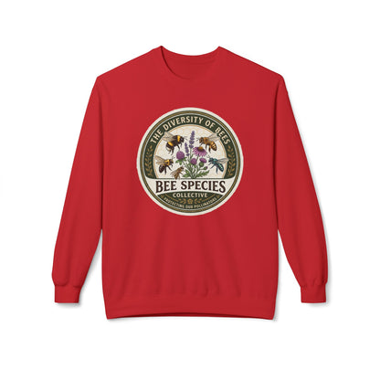 Bee Species Crewneck Sweatshirt — The Diversity of Bees Floral Nature Graphic