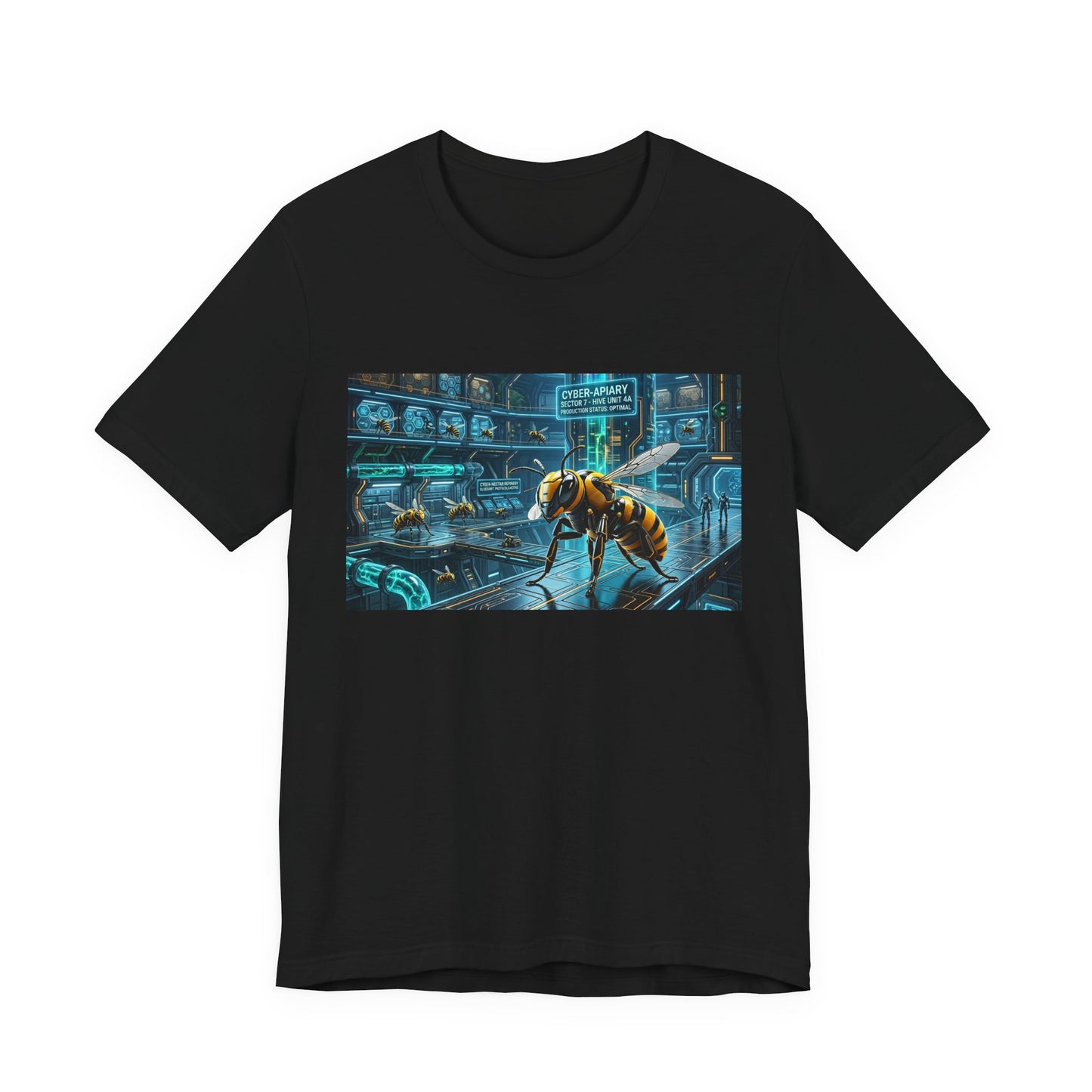 Neon Futuristic Wasp City Graphic Tee