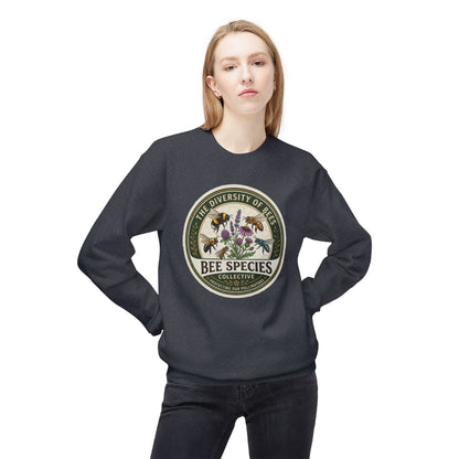 Bee Species Crewneck Sweatshirt — The Diversity of Bees Floral Nature Graphic