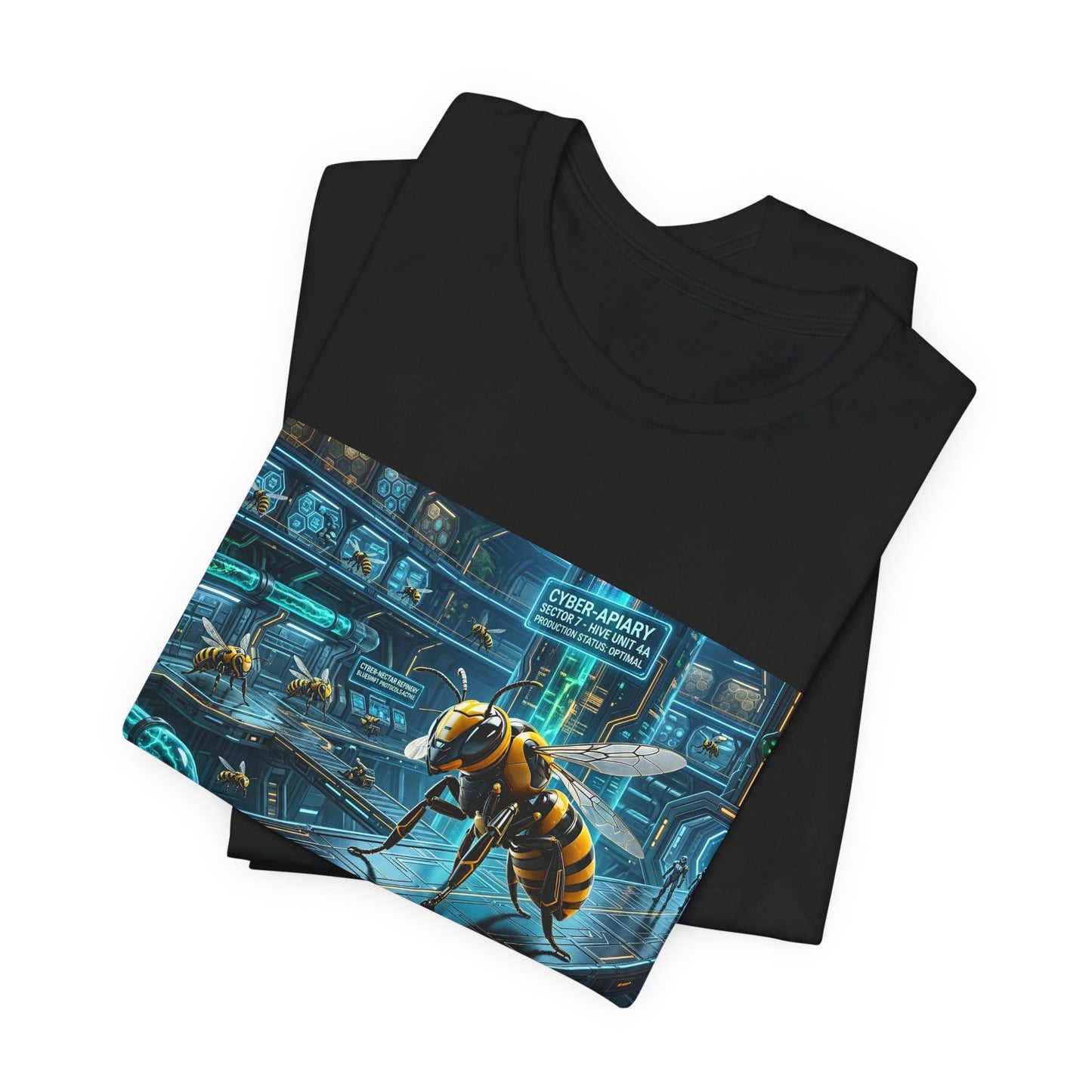 Neon Futuristic Wasp City Graphic Tee