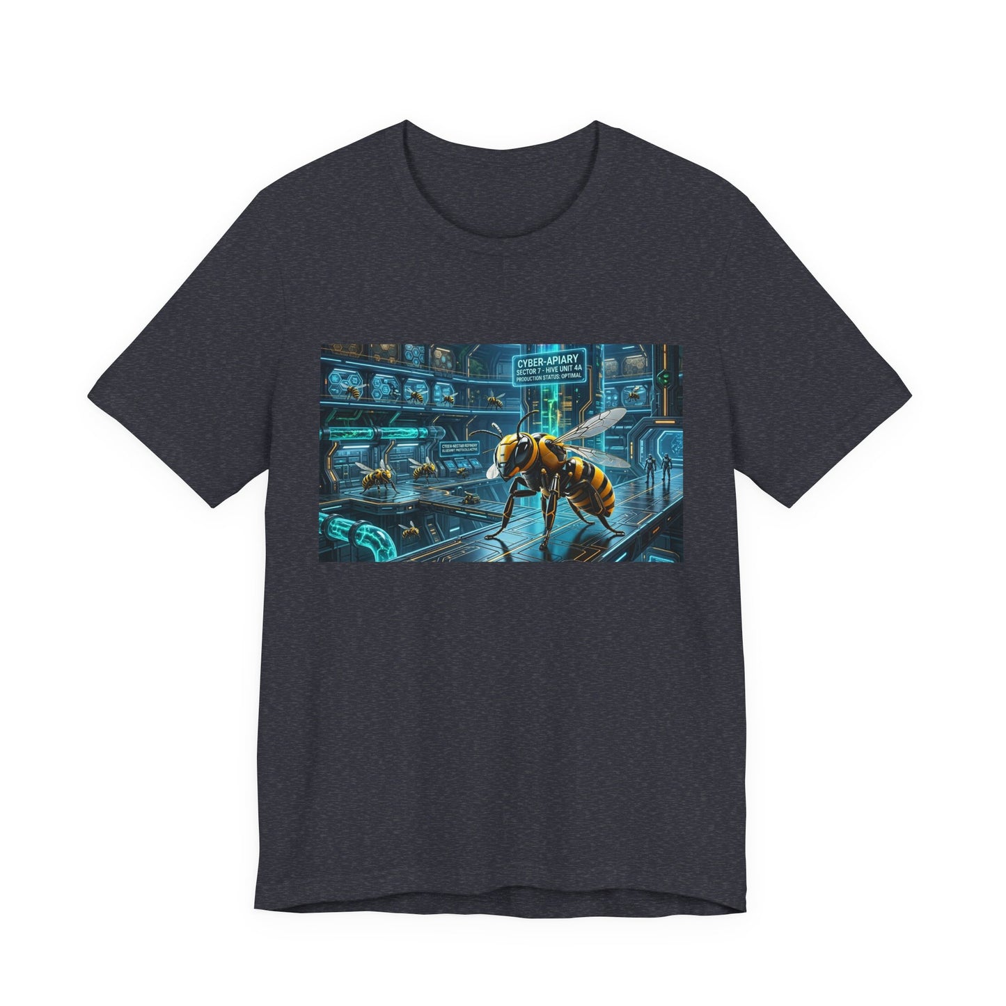 Neon Futuristic Wasp City Graphic Tee