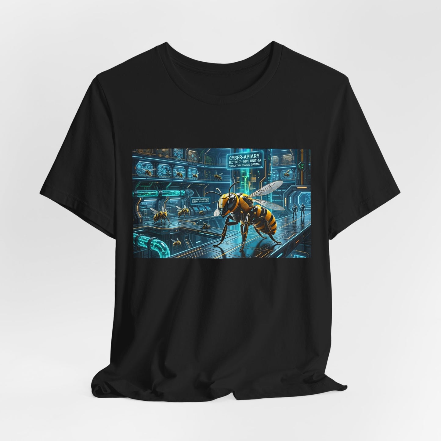 Neon Futuristic Wasp City Graphic Tee