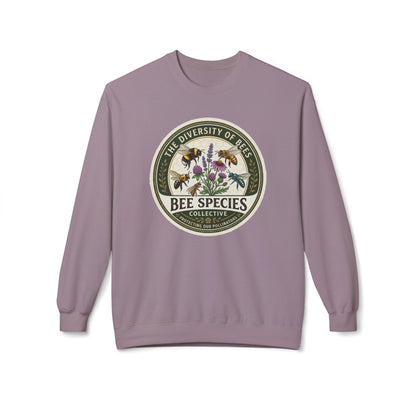 Bee Species Crewneck Sweatshirt — The Diversity of Bees Floral Nature Graphic