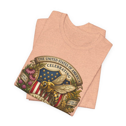 Celebrating America 250th Anniversary Bee Emblem